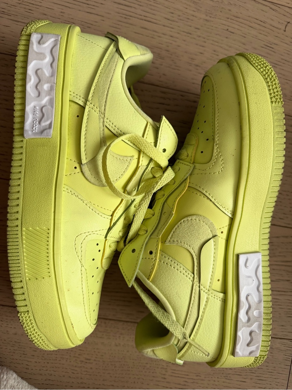 Nike Air Force 1 Neon Yellow Low-Top Sneakers